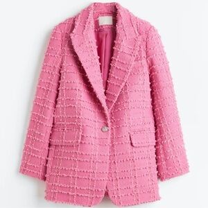 H&M Pink Textured Blazer